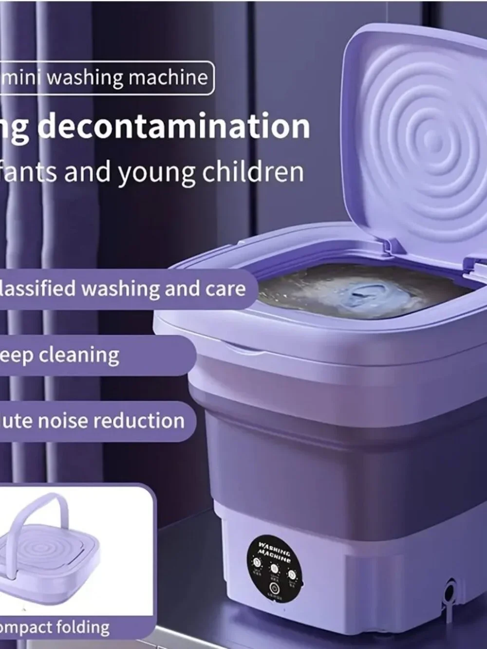 NEW Small Portable Washing Machine, Mini Washing Machine High Capacity, 3-mode